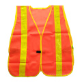 Chaleco de seguridad de malla anaranjada fluorescente con cinta prismática